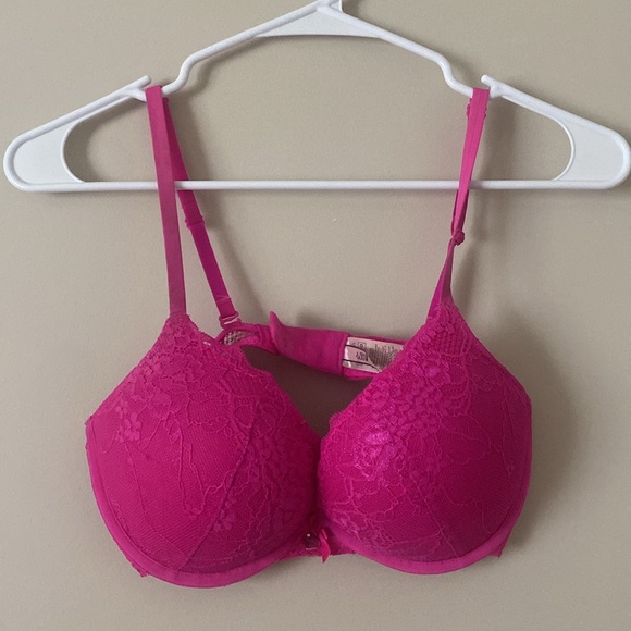 La Senza Bra Push Up Pink Lace Neon Sparkle Size - Picture 5 of 17